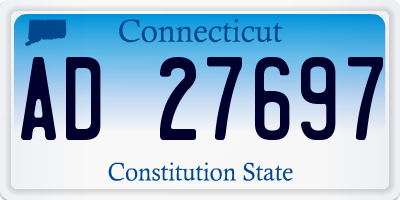 CT license plate AD27697