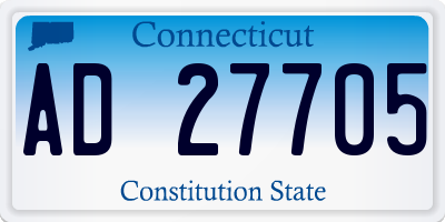 CT license plate AD27705