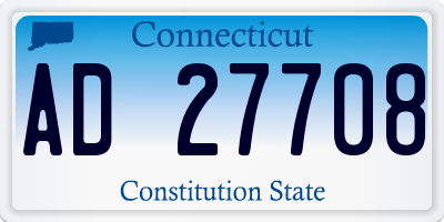 CT license plate AD27708