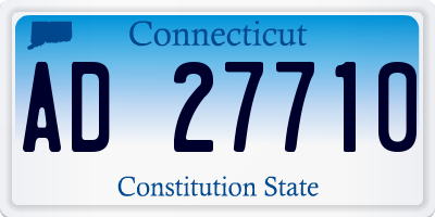 CT license plate AD27710