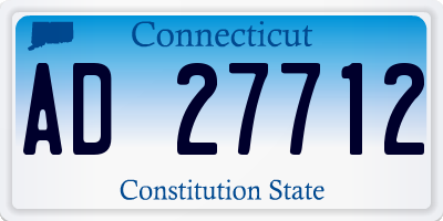 CT license plate AD27712