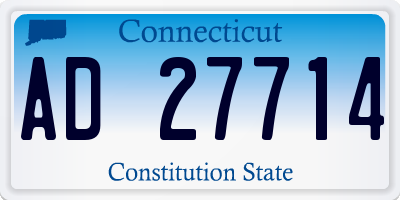 CT license plate AD27714