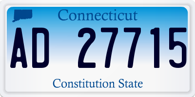 CT license plate AD27715