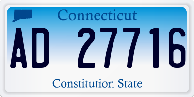 CT license plate AD27716