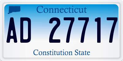 CT license plate AD27717