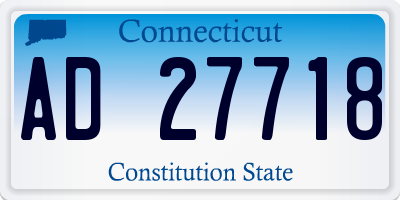 CT license plate AD27718