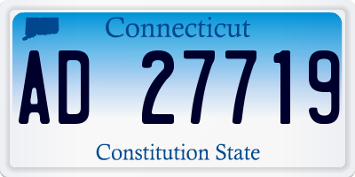 CT license plate AD27719