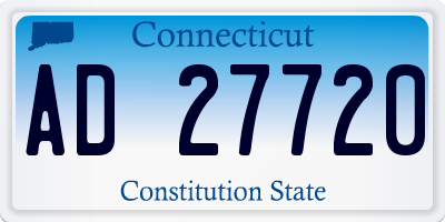 CT license plate AD27720