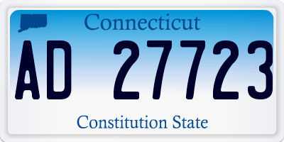 CT license plate AD27723