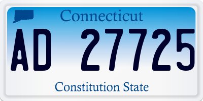 CT license plate AD27725