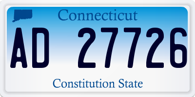 CT license plate AD27726