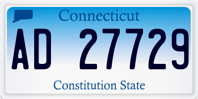 CT license plate AD27729