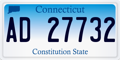 CT license plate AD27732
