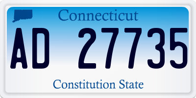 CT license plate AD27735
