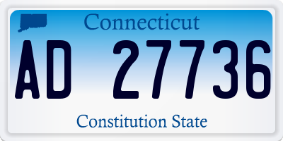 CT license plate AD27736