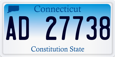 CT license plate AD27738