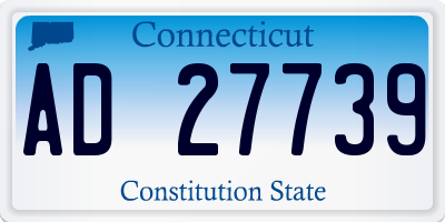 CT license plate AD27739