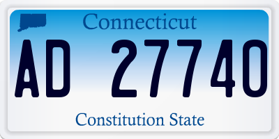 CT license plate AD27740
