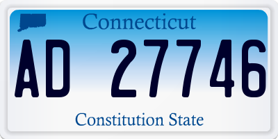 CT license plate AD27746