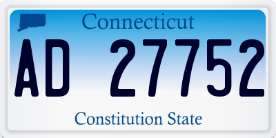 CT license plate AD27752