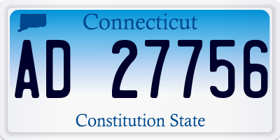 CT license plate AD27756