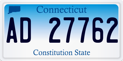 CT license plate AD27762