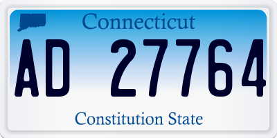 CT license plate AD27764