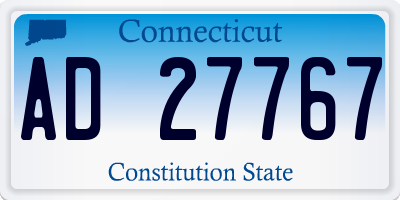 CT license plate AD27767