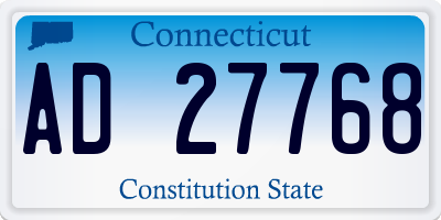 CT license plate AD27768