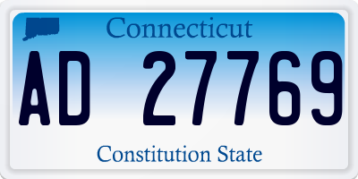 CT license plate AD27769