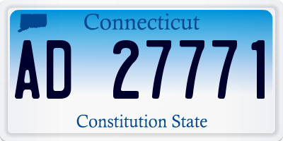 CT license plate AD27771