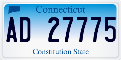 CT license plate AD27775