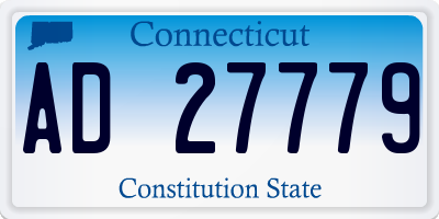 CT license plate AD27779