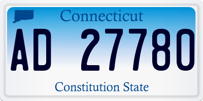 CT license plate AD27780