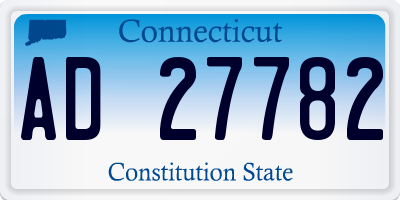CT license plate AD27782