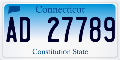 CT license plate AD27789