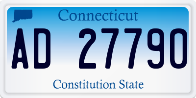 CT license plate AD27790
