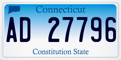 CT license plate AD27796