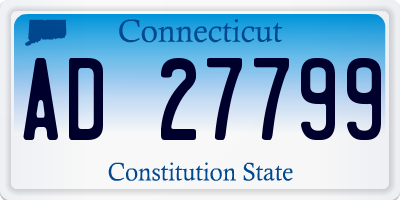 CT license plate AD27799