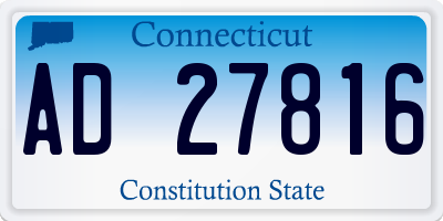 CT license plate AD27816