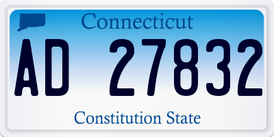 CT license plate AD27832