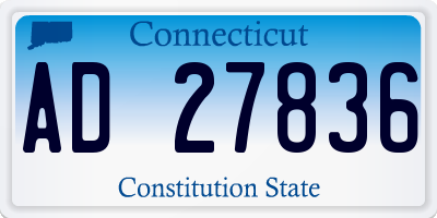 CT license plate AD27836