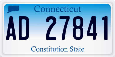 CT license plate AD27841