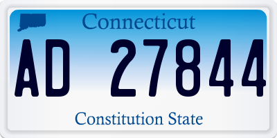 CT license plate AD27844