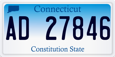 CT license plate AD27846