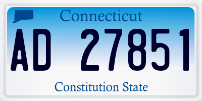 CT license plate AD27851
