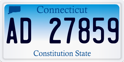 CT license plate AD27859