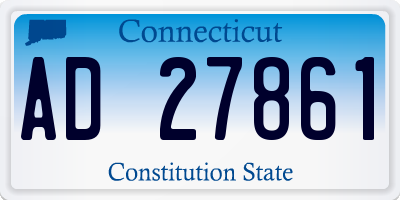 CT license plate AD27861