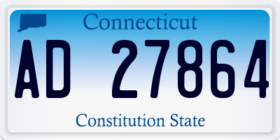 CT license plate AD27864
