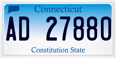 CT license plate AD27880